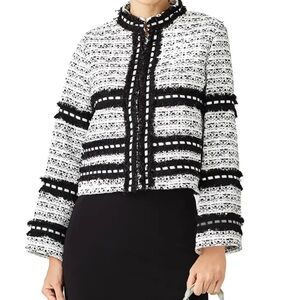 ALEXIS Black and White Tweed Jacket